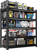 39" W Garage Shelving,5-Tier Heavy Duty Shelving Unit,3000LBS Adjustable Metal Storage Shelves,Storage Rack Units for Industrie,Shed,Warehouse,Basement,Black,39" W x 18" D x 72" H
