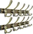 Dseap Coat Rack Wall Mount 2.0 Pro: Heavy Duty 300% Thicker, 16" Stud Mount, Stainless Steel Wall Coat Hooks Hanger for Clothes Jackets Hats Entryway Closet, MaxStrong, Antique Bronze, Pack of 2