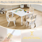 GITAWUSA Toddler Table and Chair Set for Ages 3-8, Adjustable Kids Table and Chairs for Reading,Drawing, Eating, Children Activity Table with Graffiti Tabletop for Daycare/Classroom/Home/Preschool
