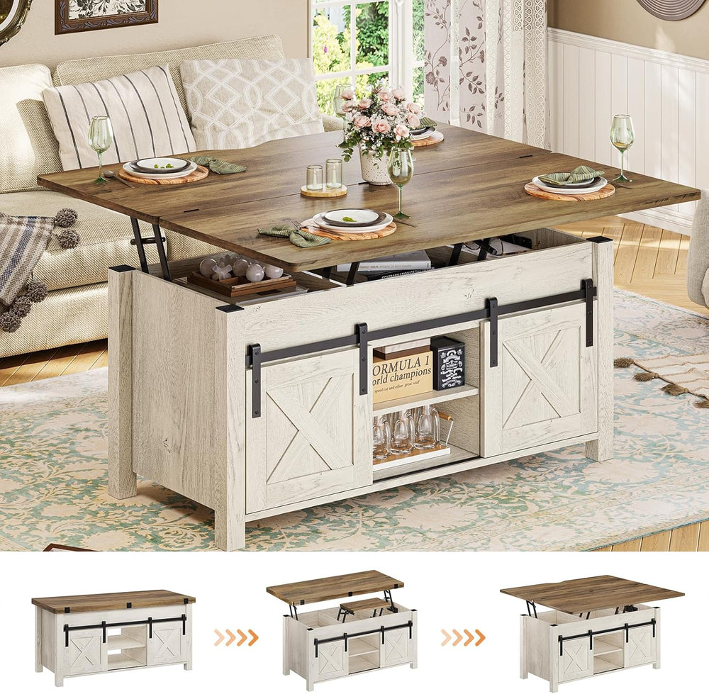 SEDETA Lift Top Coffee Table, 4 in 1 Multi-Function Convertible Coffee Tables...