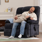 DYNOX 500 LBS Power Lift Recliner for Big & Tall Seniors, 3-Motor Lay Flat Chair with Heat, Massage & Extended Footrest (9505L,Chenille Fabric,Grey)