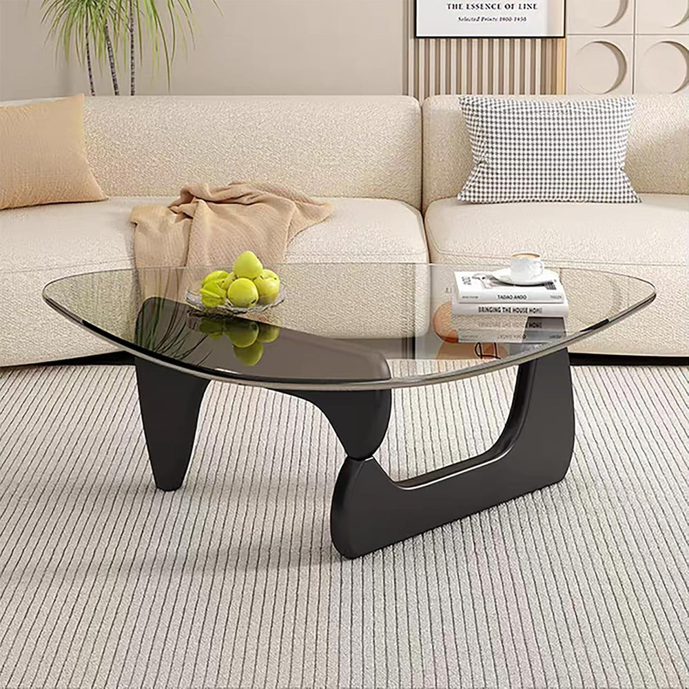 Modern Glass Coffee Table, Mid Century Small Coffee Table, Coffee Table for L...