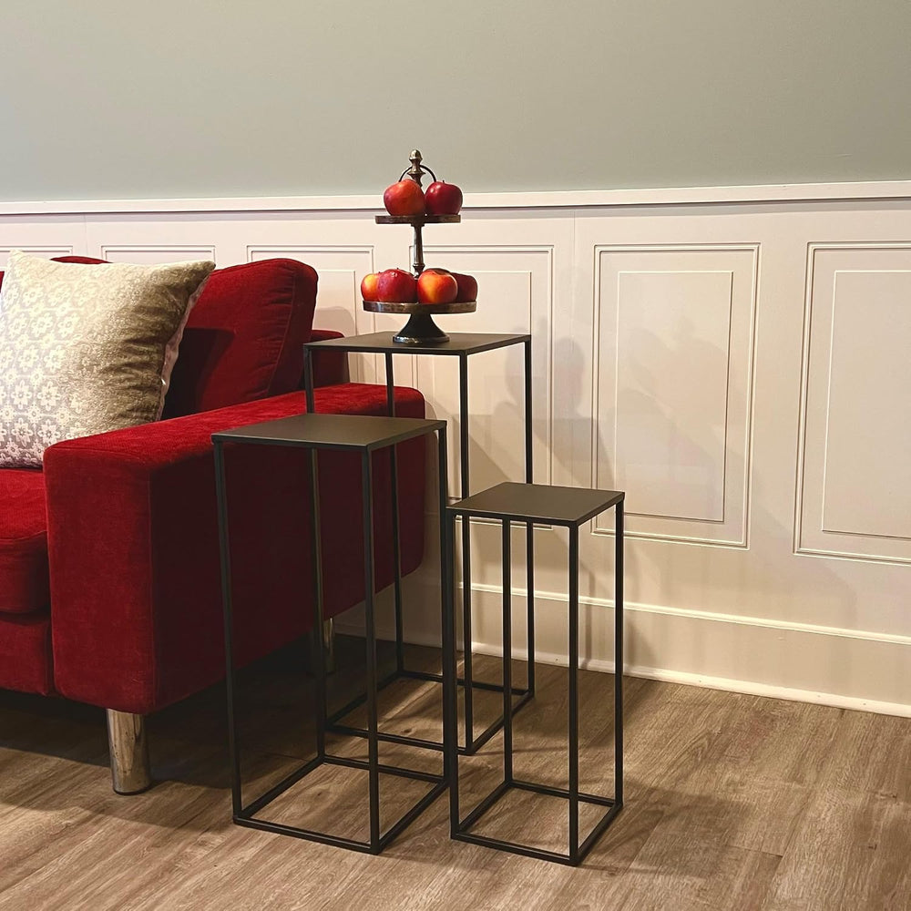 WHW Whole House Worlds Modernist Accent Tables, Set of 3, Nesting Stands, Sli...