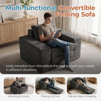 45" Boneless Sleeper Chair Bed, Fold Out Floor Sofa, Corduroy | Boneless Design, 2-in-1 Sleeper Chair, High-Density Foam, Soft Corduroy, No Assembly, Non-Slip Bottom
