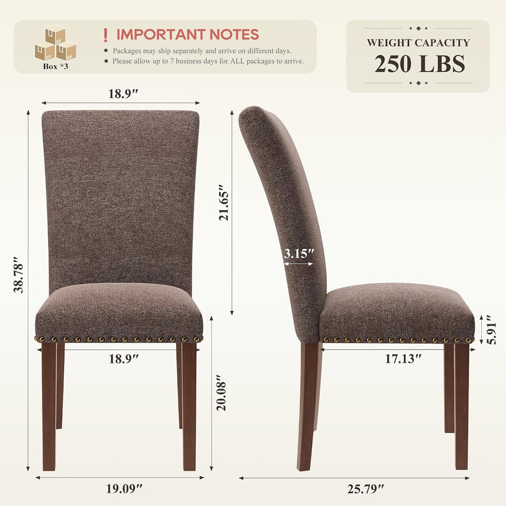 COLAMY Upholstered Dining Chairs Set of 6