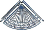 Safavieh PAT5013C Outdoor Collection Abarrane Antique Blue Wrought Iron 4-Tier Corner Shelf
