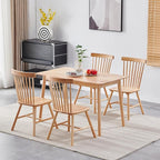 Solid Wood Windsor Dining Chairs Set of 2,Wood Spindle Back Chairs for Home Kitchen