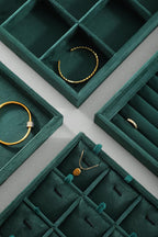 Necklace Storage Tray, Velvet Bracelet Display, Premium Jewelry Organizers,Luxury Bracelet Organizer,Green Necklace Display