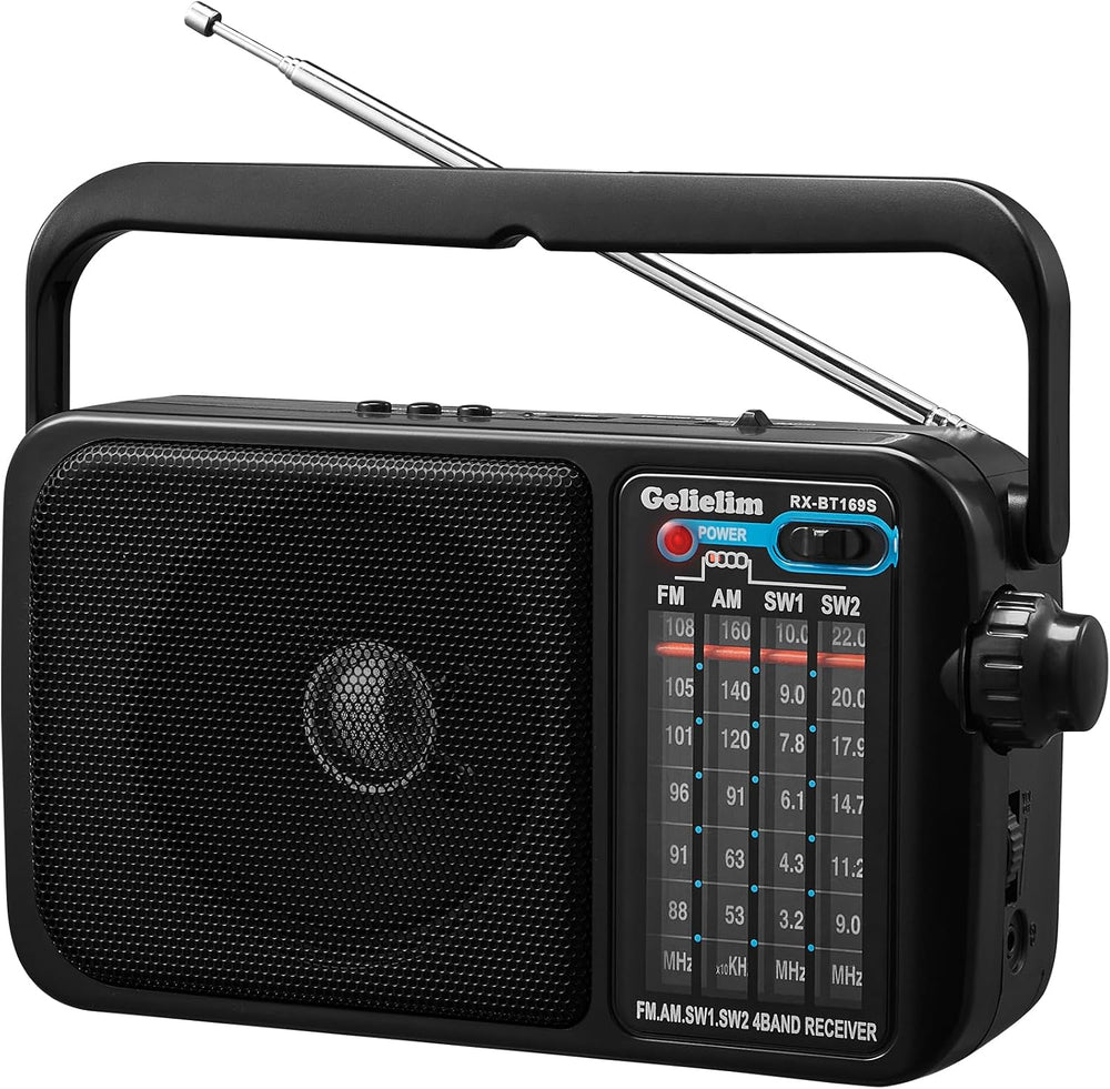 Gelielim AM FM Radio Portable Plug in Wall or AA Battery Operated for Home/Ou...