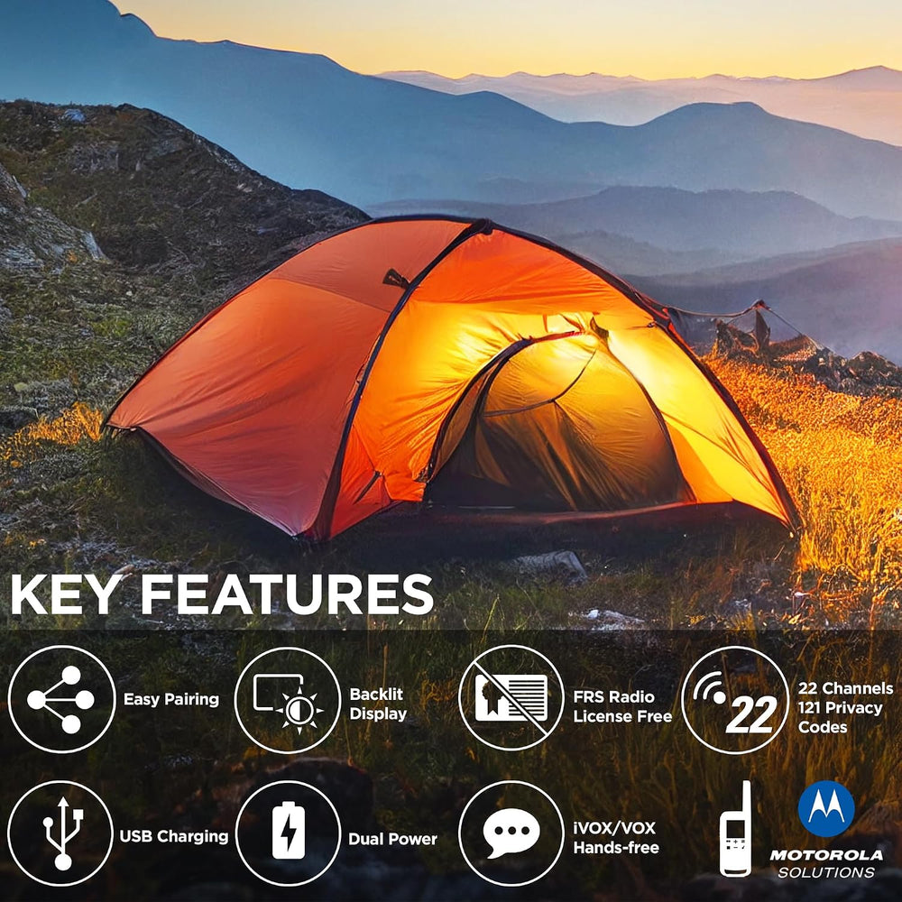 Motorola Talkabout T275 Two-Way Radios (2-Pack) – 25 Mile Range, Rechargeable...
