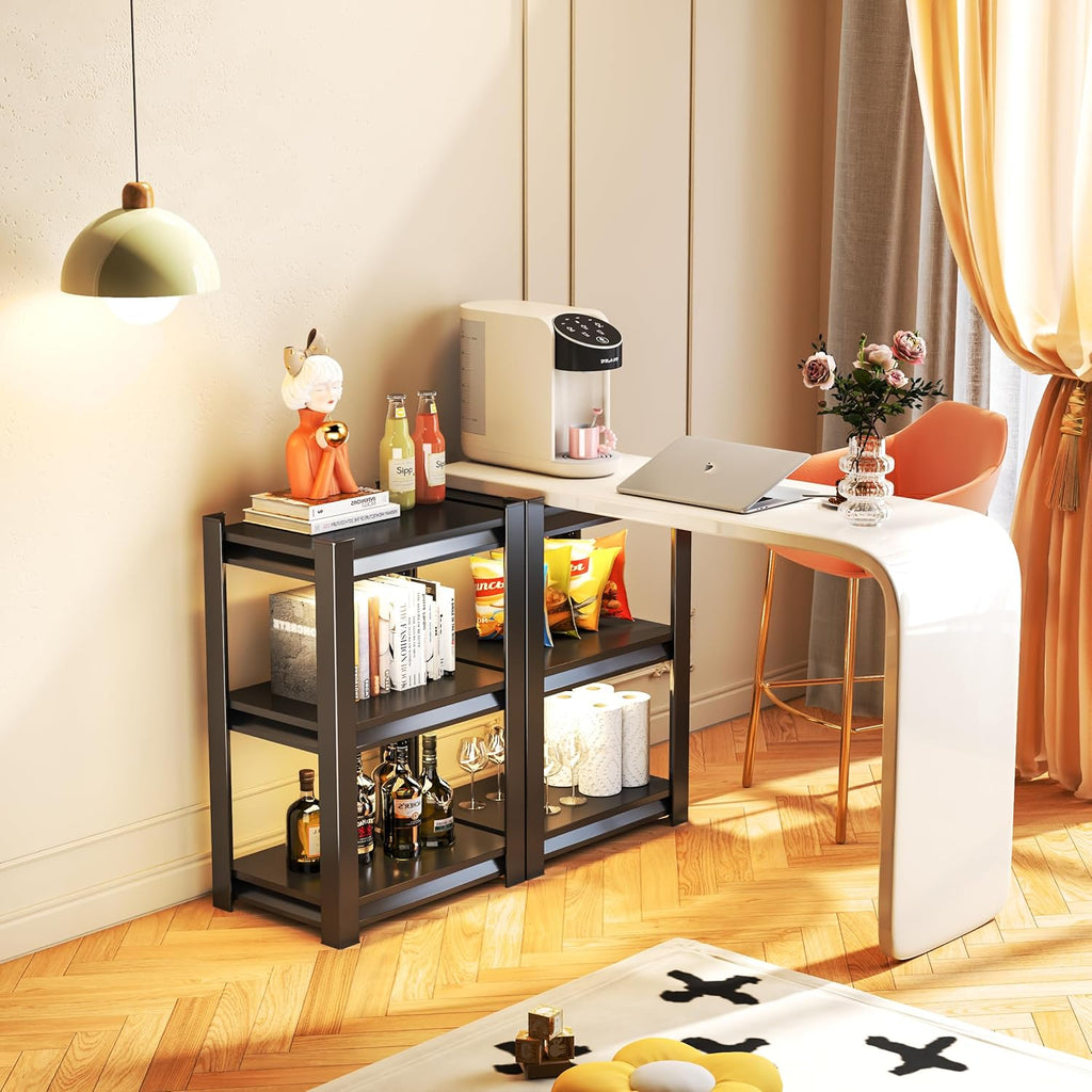 Storage Shelves, Garage Metal Shelving Unit, Adjustable, Double-Layer Column with Reinforced Ribs, Heavy-Duty, Capable of Bearing 1800 lbs, Suitable for Garage, Warehouse, Kitchen Storage