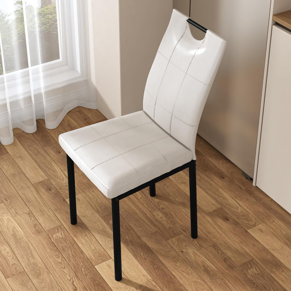 St.Mandyu 7 Pieces Dining Table & Chairs Set for 4-8 People, 71 Inch Kitc...