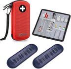 Hard Shell Insulin Cooler Travel Case with 2 Ice Pack, Shock Absorption Insulated Diabetic Medication Organizer Carrying Bag with Extra Pouch for Insulin Pen and Other Diabetic Supplies, Red