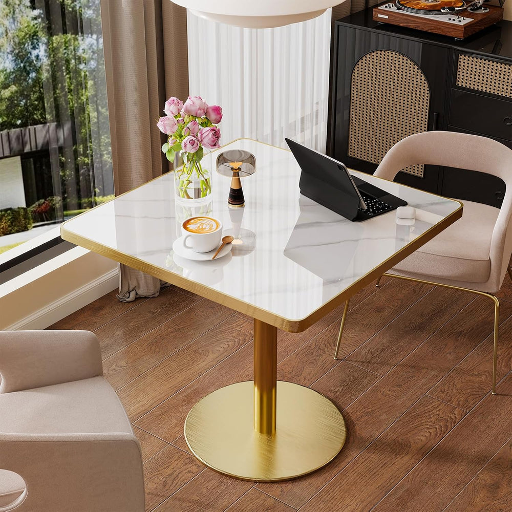 31.5" Square Dining Table, Square Restaurant Table with 1.2" Thick ...