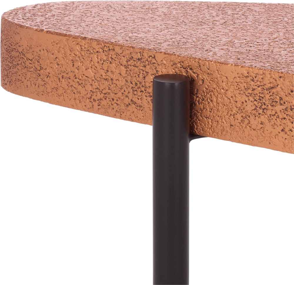 SAFAVIEH Home Collection - Sado Triangular Iron Accent Table in Brown & B...