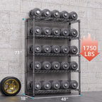 1750 lbs Steel Storage Shelving 5-Tier Utility Shelving Unit Steel Organizer Wire Rack for Home,Kitchen,Office,Garage, 1750 LBS Capacity 17.7" D x 47.2" W x 72.3" H