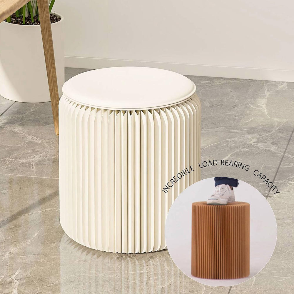 Folding Paper Stool, Heavy Duty 660 lb Load Capacity, Foldable Honeycomb Desi...