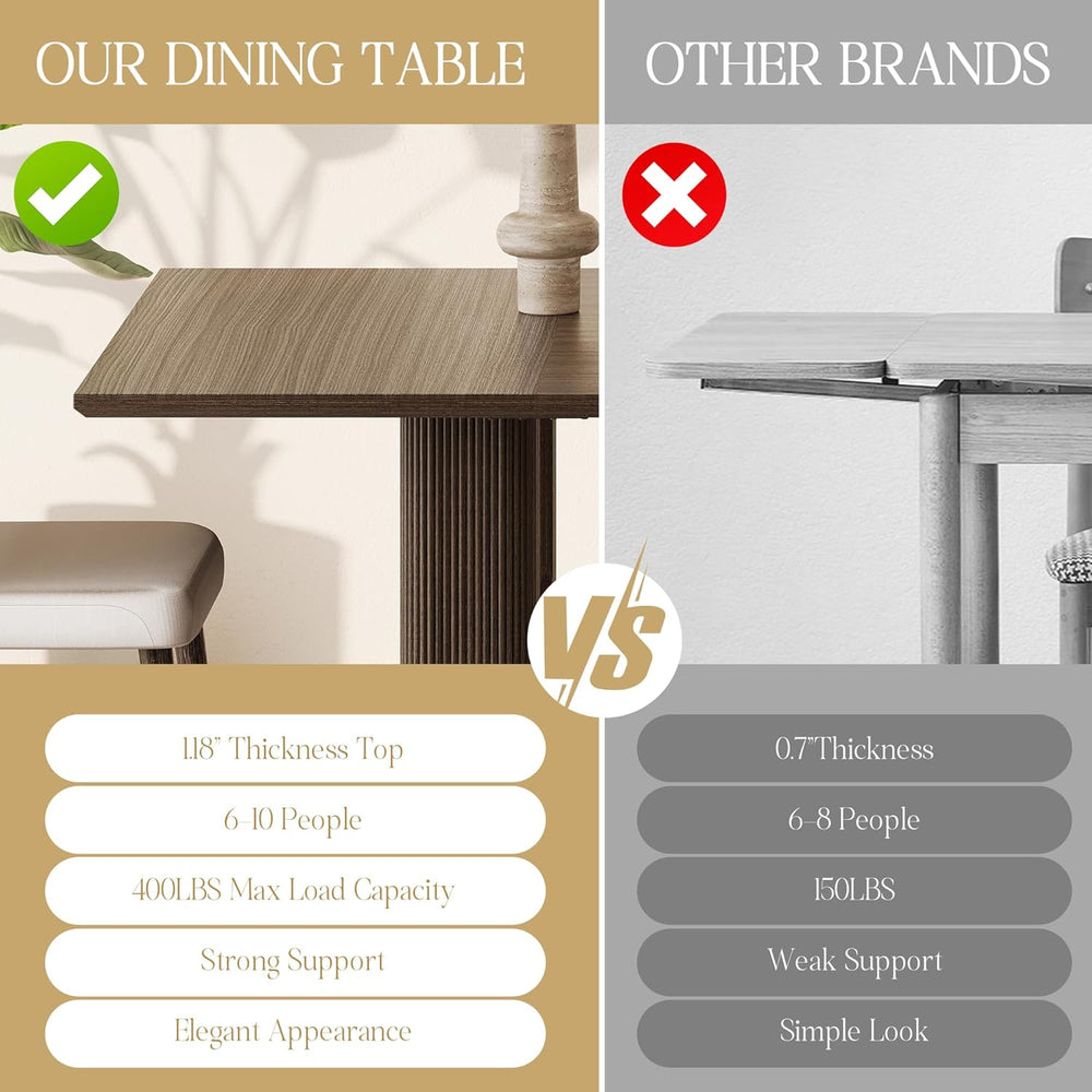 78.5 Inch Dining Table for 4-10 People, Long Large Kitchen Table with Wood St...