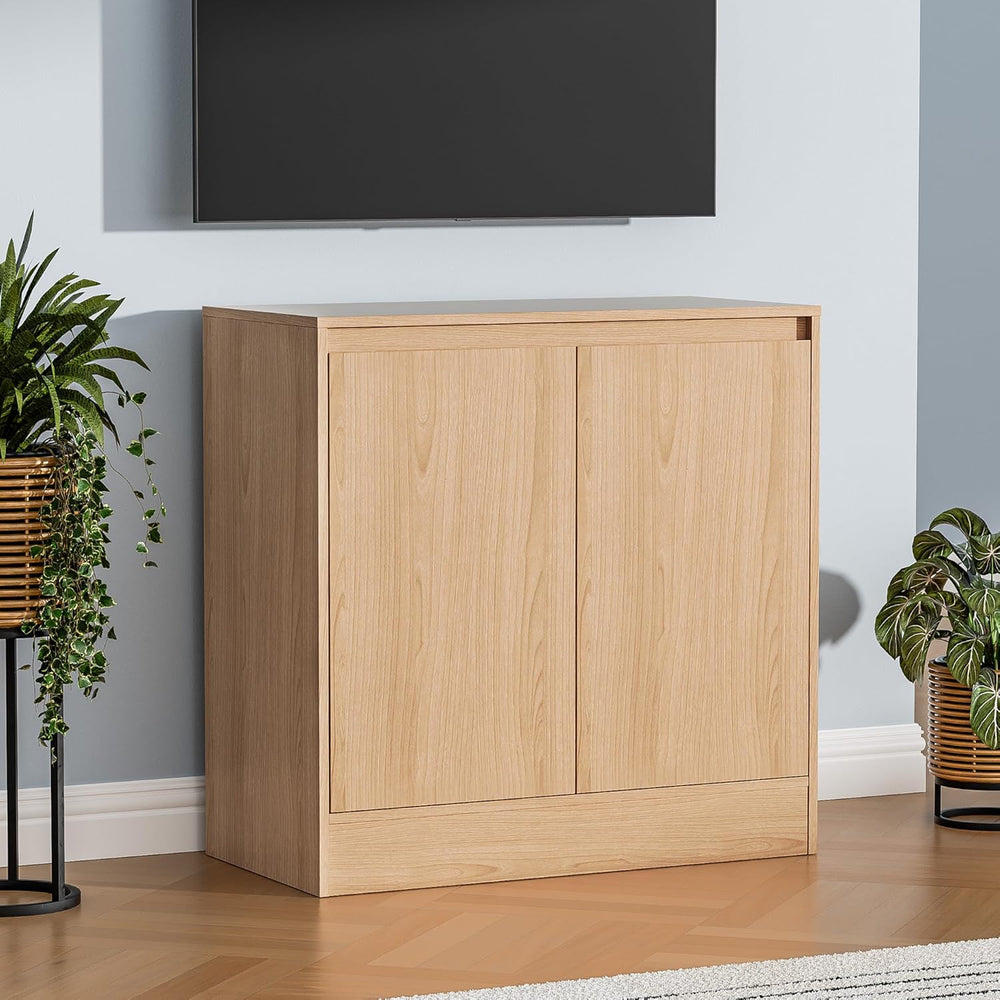 Housoul Buffet Cabinet with Storage, Coffee Bar Cabinet with 2 Doors and Adju...