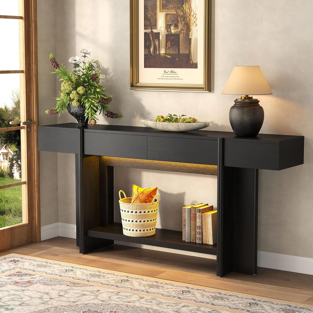 Einhomn 70.8" Long Console Table, 2 Drawer Entryway Table with Colorful ...