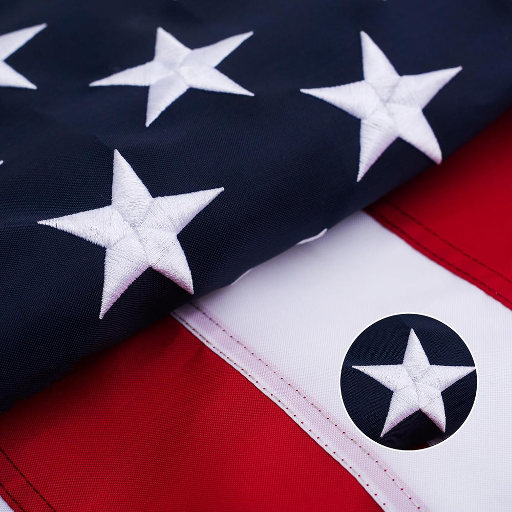 American Flags for Outside 5x8 Ft, Heavy Duty Outdoor US Flag with Waterproof...