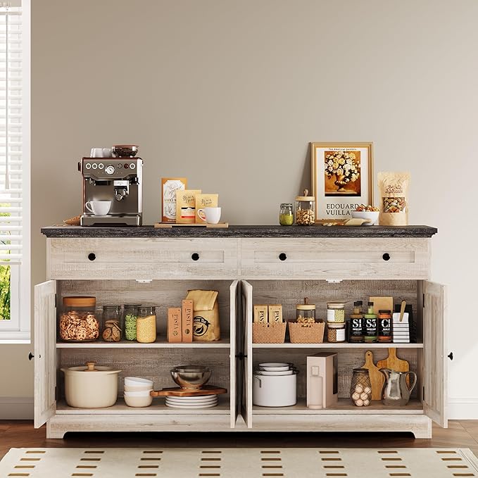 IRONCK Buffet Cabinet with Storage, Sideboard Storage Cabinet, Kitchen Cabine...