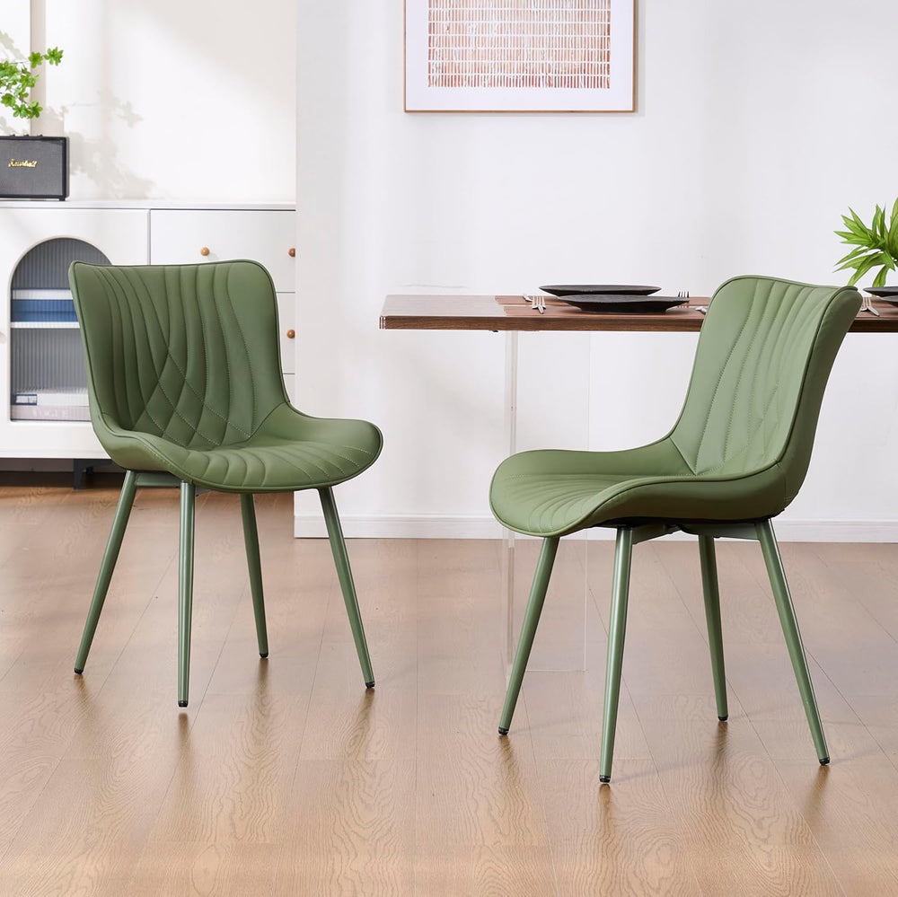 Kidol & Shellder Dining Chairs Set of 2, Mid Century Modern Kitchen Chair...