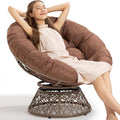 Bme 40" Ergonomic Wicker Papasan Chair