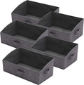 TENABORT 5 Pack Trapezoid Large Foldable Closet Storage Bins with Handle, Fabric Storage Organizer Cube Cloth Containers Linen Box Shelf Baskets for Clothes Clothing Shelves Wardrobe