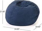 Christopher Knight Home New 5 Foot Bean Bag, 5 Ft, Midnight Blue