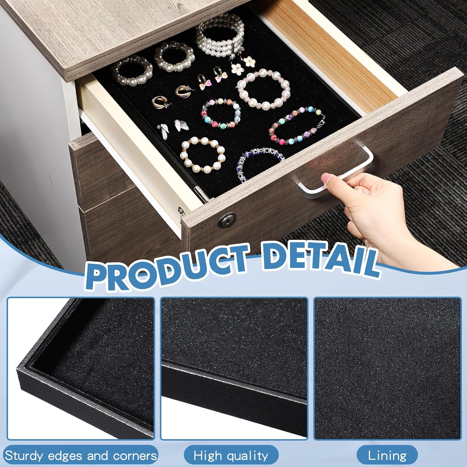 Quelay Stackable Jewelry Tray Jewelry Organizer Tray Showcase Display Empty Plate Bracelet Ring Earring Organizer