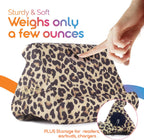Flippy Original Tablet Pillow Stand & iPad Holder, Gift for Book Lovers & Readers, Multi-Angle Stand with Storage for Lap, Desk & Bed, Compatible with Kindle, Fire, iPad & Samsung, Def Leopard