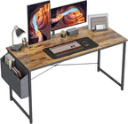 Cubiker Computer Desk 63 inch Home Office Writing Study Desk, Modern Simple Style Laptop Table with Storage Bag, Black