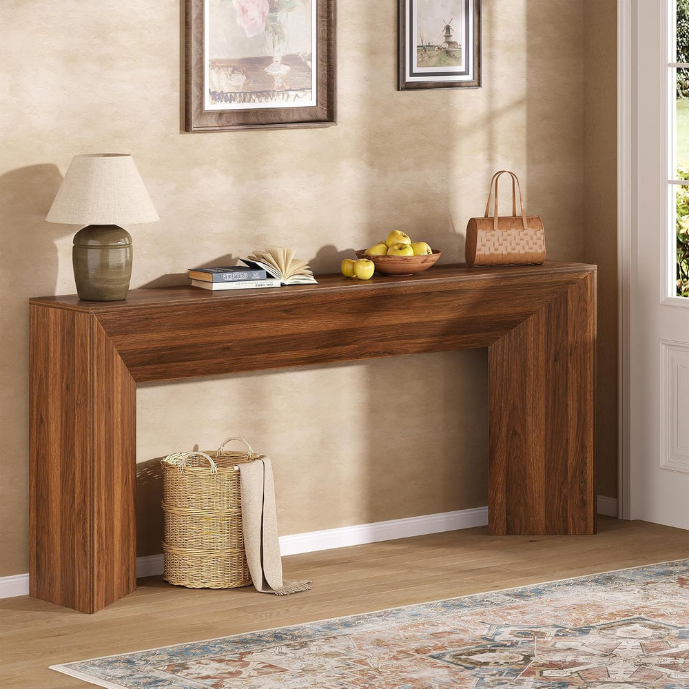 knoworld 70.9 Inch Long Console Table, Farmhouse Entryway Table with Sturdy T...