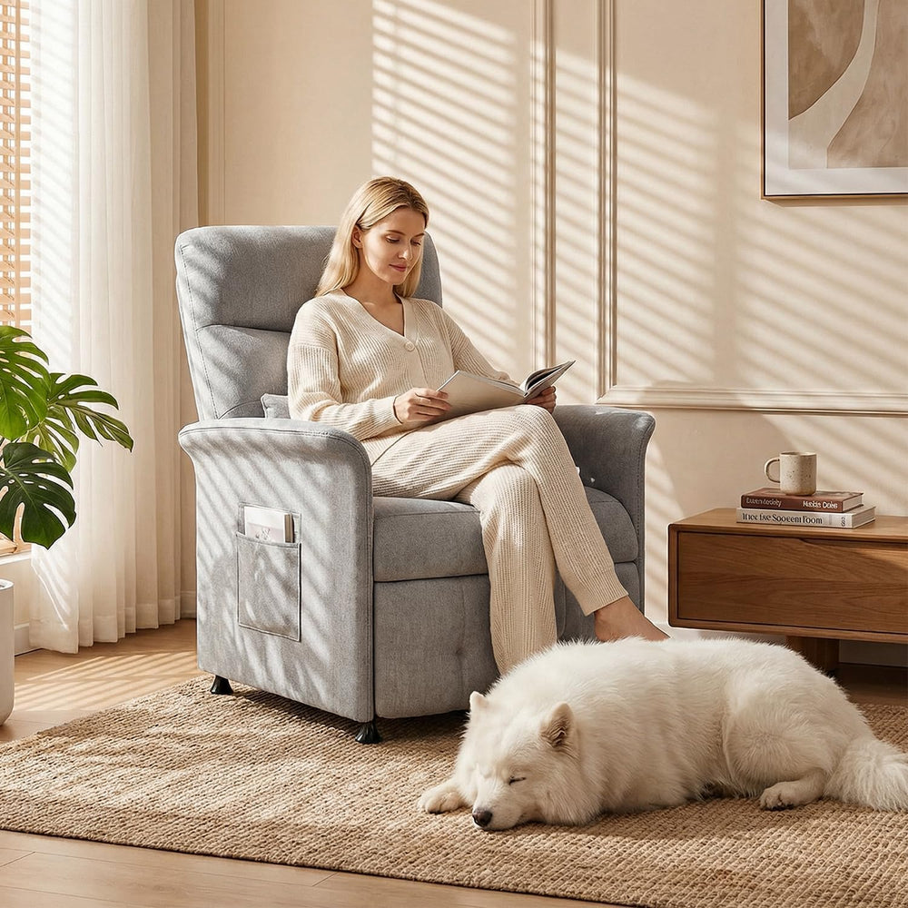 Power Recliner Chair with Heat & Massage, Electric Recliner for Elderly