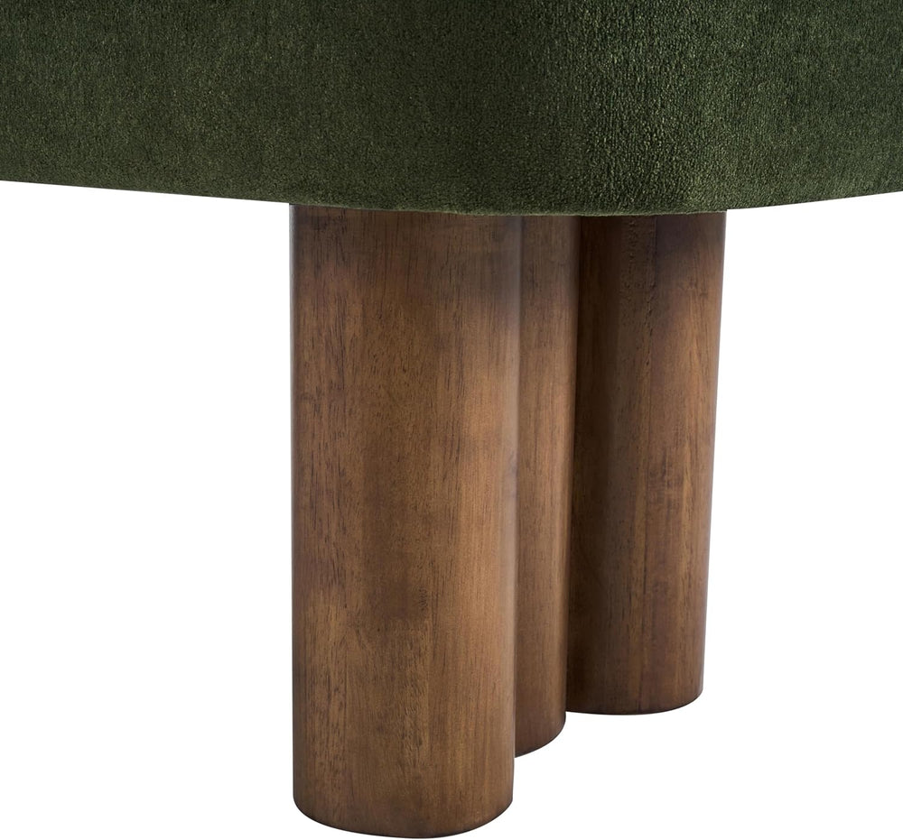 Christopher Knight Home Damas Fabric Upholstered Dining Bench, Wooden Entrywa...