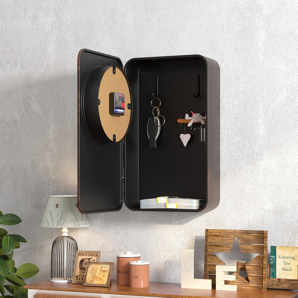 Abdurey Retro Old Telephone Wall Clock with Hidden Safe