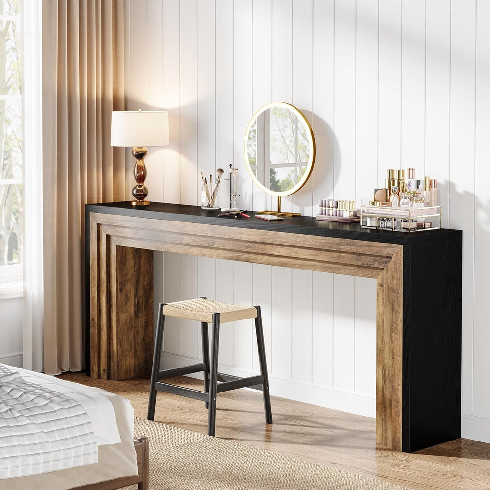 Tribesigns 70.9-Inch Long Console Table, Farmhouse Narrow Wooden Sofa Table B...