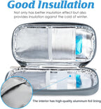 YOUSHARES Insulin Cooler Travel Case - Portable Refrigerated Medicine Case for Insulin Pen, Medication and Diabetic Supplies with 2 TSA Approved Ice Pack