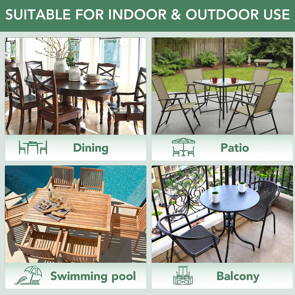 Summsun Outdoor Chair Cushions Set of 4: Waterproof & Color Fastness Seat...