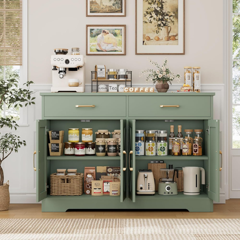 HOSTACK Buffet Cabinet with Storage, 47.2" Kitchen Sideboard Buffet with...