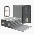 2 Pack Large Sheet Organizers and Storage with Smart Labels,Linen Closet Foldable Bed Sheet Organizer Storage Box with Window for Home Storage Blanket Clothing Closet,Queen & King Size,Grey