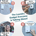 GorillaLine - Retractable Clothesline Indoor Outdoor Clothes Line | Heavy Duty Clothes Drying Laundry Line | Wall Mounted Drying Rack Clothing Line