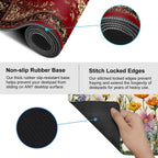 Red Vintage Persian Rug Mouse Pad – Large Extended Desk Mat 35.43 x 15.75 in – Oriental Carpet Design, Non-Slip Rubber Base, Waterproof Surface, Keyboard & Mouse Pad for Office, Gaming, Home