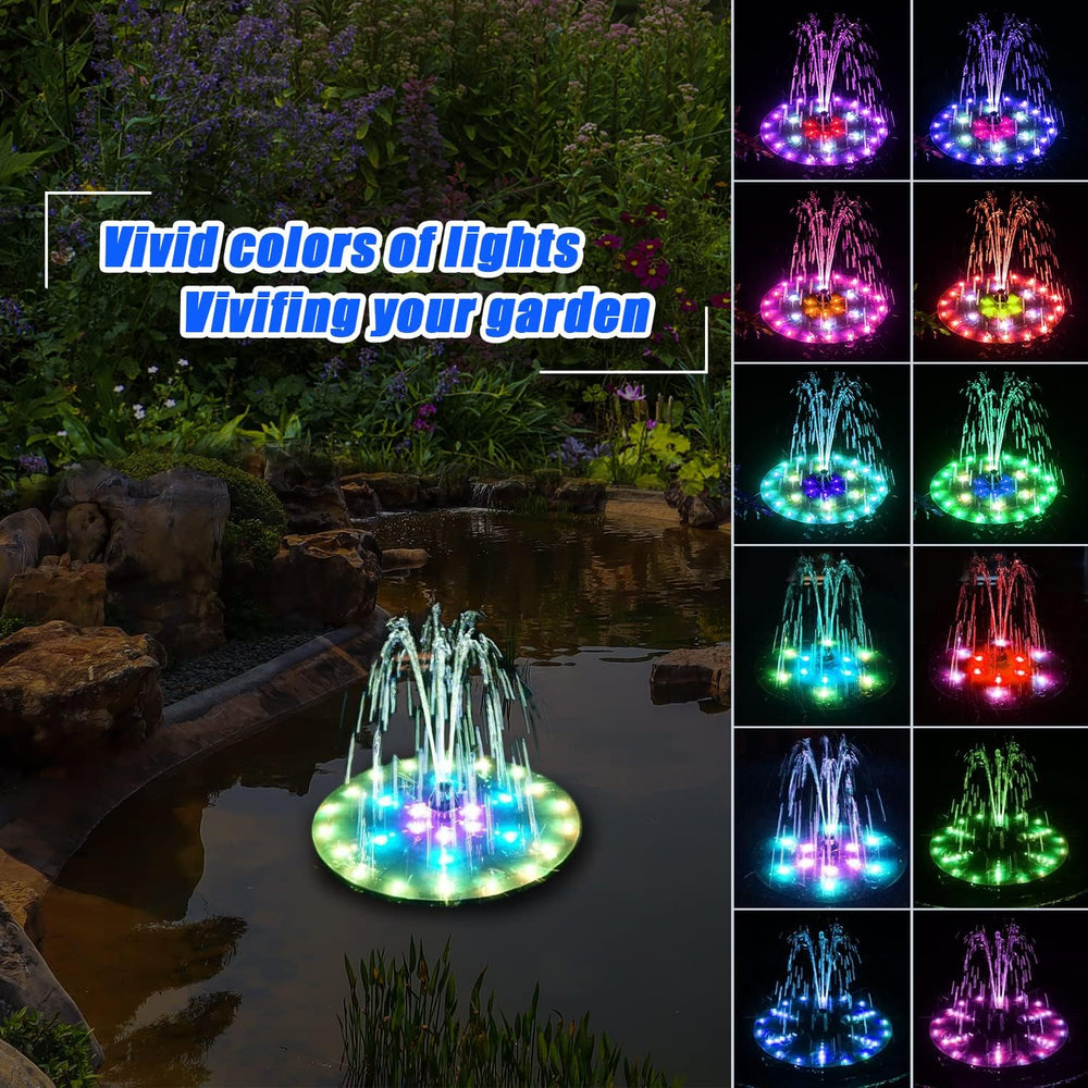 Solar Bird Bath Fountains Upgraded, 4W Solar Powered Water Fountain Pump with...