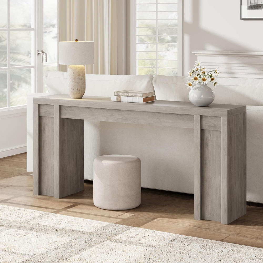 GarveeHome 70.9-Inch Farmhouse Hallway Console Table - Long Sofa Table Behind...