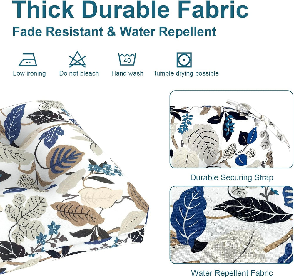 DYTXIII Set of 2 Outdoor Chair Cushions 19"x19"x4", Water Repe...