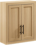Crosley Furniture Savannah Wall Mounted Bathroom Storage Medicine Cabinet with Shelves, Natural