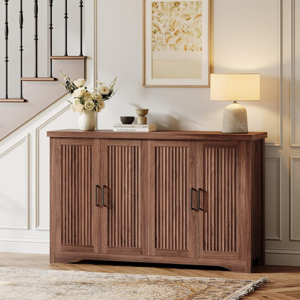 Memobarco Fluted Buffet Cabinet with Storage Accent Sideboard,Modern Credenza...