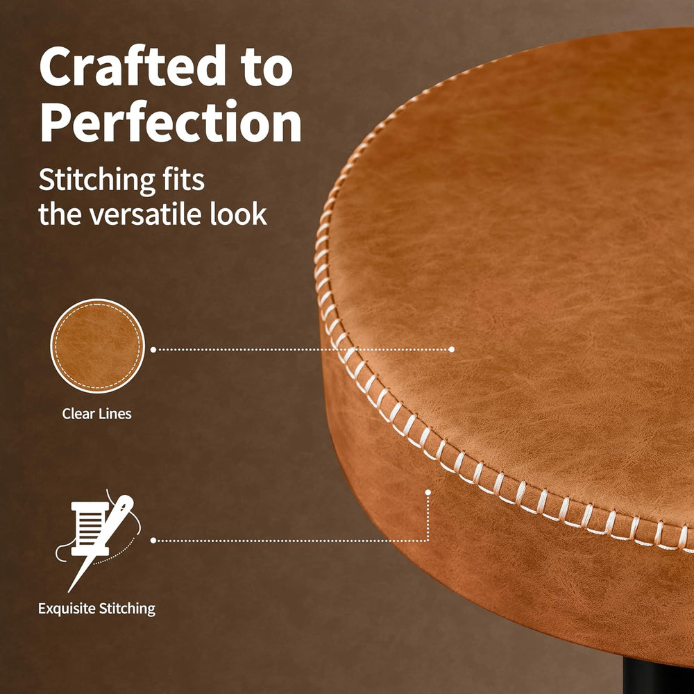 STOOLINK Tall Bar Stools Set of 2, Microfiber Leather Bar Height Stools | 360...